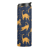Grappige katten, sterren, ruimte patroon. thermosbeker (Gedraaid links)