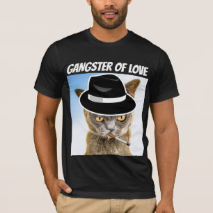 GRAPPIGE KATTEN T-SHIRT GANGSTER OF LOVE
