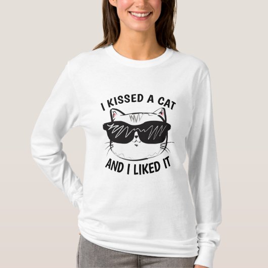 GRAPPIGE KATTEN T-SHIRTS I KUSTE EN HET BEVIEL ME (Voorkant)