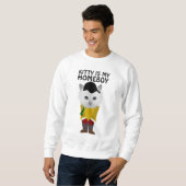 GRAPPIGE KATTEN T-Shirts, KITTY IS MIJN HOMEBOY Trui (Voorkant volledig)