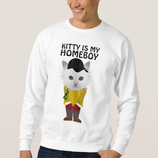 GRAPPIGE KATTEN T-Shirts, KITTY IS MIJN HOMEBOY Trui (Voorkant)
