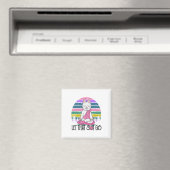 Grappige katten T-shirts Mediterende kat Laat dat Magneet (Insitu (Vaatwasser))