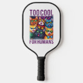 Grappige katten te cool voor mensen pickleball paddle (Achterkant)