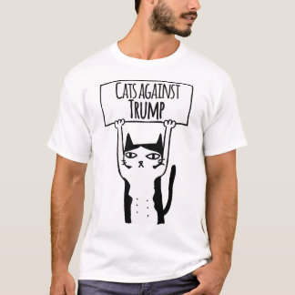 Grappige katten tegen Trump Cranky Cat Tshirt voor