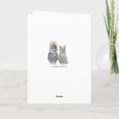 Grappige katten UFO Verjaardag Kaart (Achterkant)