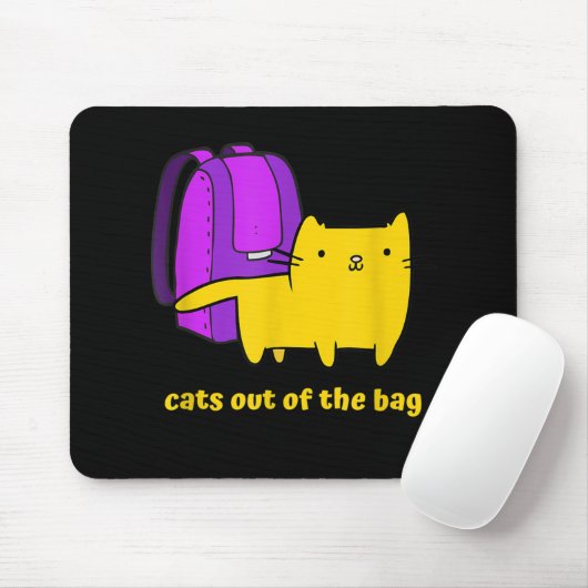 Grappige katten uit de zak muismat (Met muis)