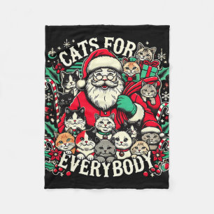 Grappige katten voor iedereen Lelijke Kerst Grappi Fleece Deken