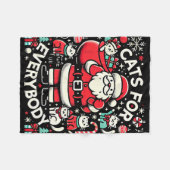 Grappige katten voor iedereen Lelijke Kerst Grappi Fleece Deken (Voorkant (Horizontaal))
