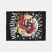 Grappige katten voor iedereen Lelijke Kerst Grappi Fleece Deken (Voorkant (Horizontaal))