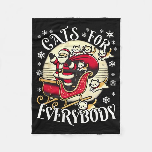 Grappige katten voor iedereen Lelijke Kerst Grappi Fleece Deken (Voorkant)