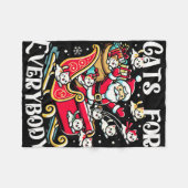 Grappige katten voor iedereen Lelijke Kerst Grappi Fleece Deken (Voorkant (Horizontaal))