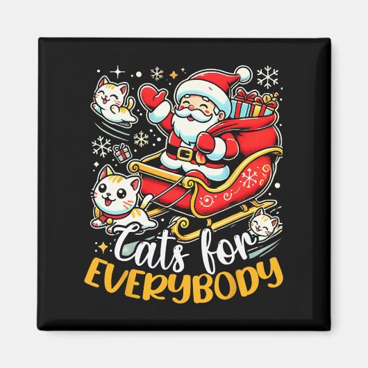 Grappige katten voor iedereen Lelijke Kerst Grappi Magneet (Voorkant)