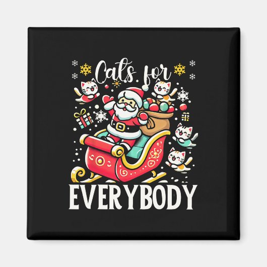 Grappige katten voor iedereen Lelijke Kerst Grappi Magneet (Voorkant)