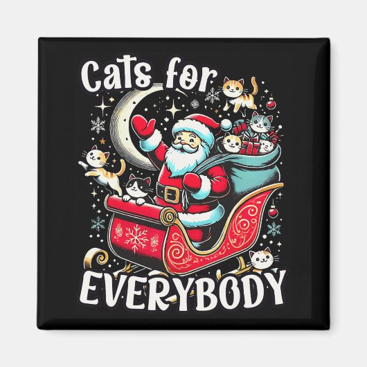 Grappige katten voor iedereen Lelijke Kerst Grappi Magneet (Voorkant)