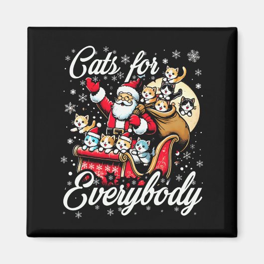 Grappige katten voor iedereen Lelijke Kerst Grappi Magneet (Voorkant)