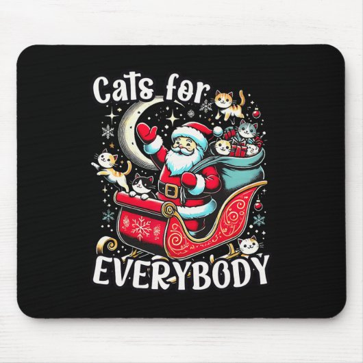 Grappige katten voor iedereen Lelijke Kerst Grappi Muismat (Voorkant)