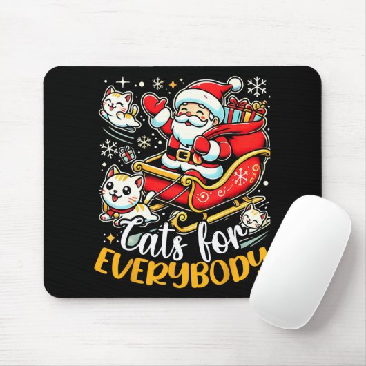 Grappige katten voor iedereen Lelijke Kerst Grappi Muismat (Met muis)