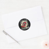 Grappige katten voor iedereen Lelijke Kerst Grappi Ronde Sticker (Envelop)