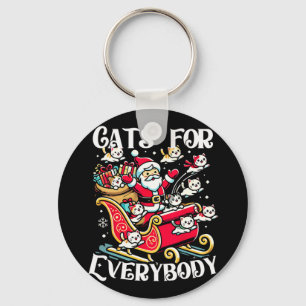 Grappige katten voor iedereen Lelijke Kerst Grappi Sleutelhanger
