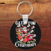 Grappige katten voor iedereen Lelijke Kerst Grappi Sleutelhanger (Voorkant)