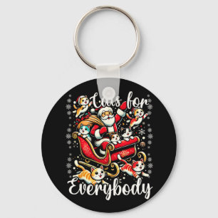 Grappige katten voor iedereen Lelijke Kerst Grappi Sleutelhanger