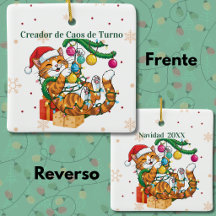 Grappige Katten Wisselende Chaosmaker Kerstmis