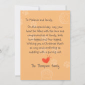 Grappige Katten Xmas Tree Meowy Kerstvakantie Kaart (Achterkant)