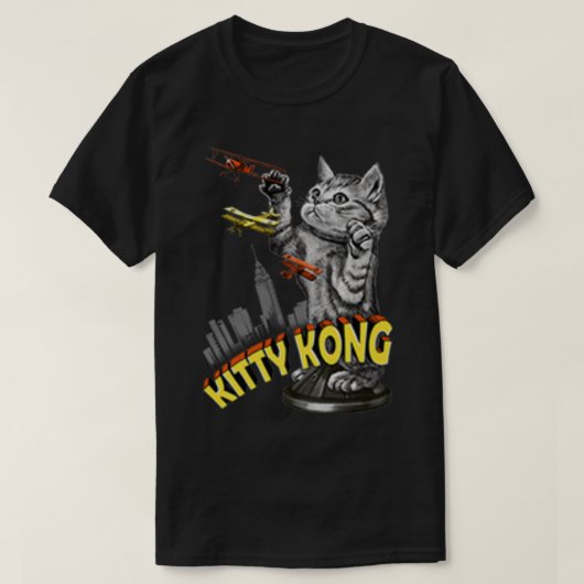 Grappige kattenaanval Funny Cat Parodie Ontwerp T-shirt (Design voorkant)