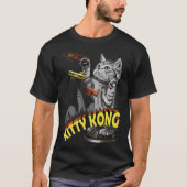 Grappige kattenaanval Funny Cat Parodie Ontwerp T-shirt (Voorkant)