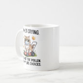 Grappige kattenallergie mok - Niet huilen, gewoon  (Voorkant links)