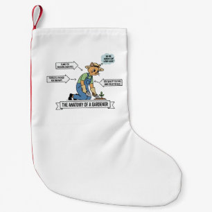 Grappige kattenanatomie van een tuinman   Schattig Kleine Kerstsok