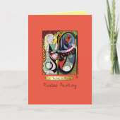 Grappige kattenartiest kaart (Voorkant)