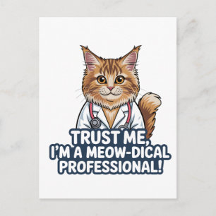 Grappige kattenarts dier humor illustratie briefkaart