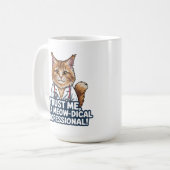 Grappige kattenarts diergrap illustratie koffiemok (Voorkant links)