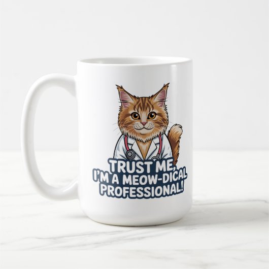 Grappige kattenarts diergrap illustratie koffiemok (Links)