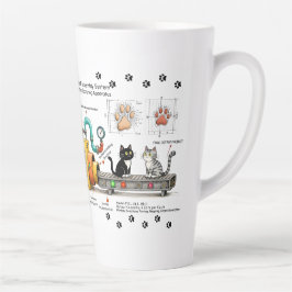 Grappige kattenassemblagemachine latte mok