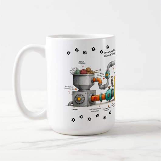 Grappige Kattenassemblagemachine Mok (Links)