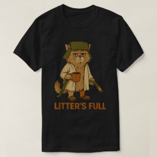 Grappige kattenbak is vol meme t-shirt