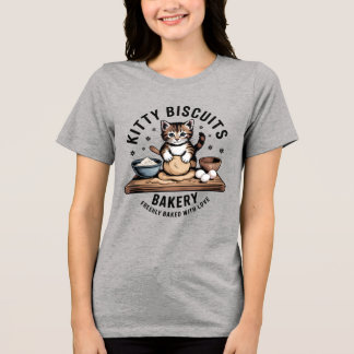 Grappige kattenbakshirt, Ik kneed deze T-shirt, Ka Tri-Blend Shirt
