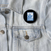 Grappige kattenberijder tovenaar meme ronde button 5,7 cm (In situ)