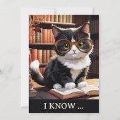 Grappige kattenboeken vertraagde verjaardag kaart (Voorkant)