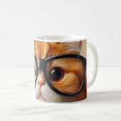 Grappige kattenbril koffiemok (Voorkant rechts)