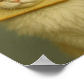 Grappige kattenbrood Surrealistische wandkunstprin Poster (Hoek)