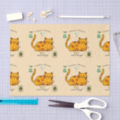 Grappige kattenbrood tissuepapier (Craft)