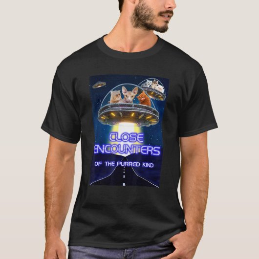 Grappige kattenclose-encounters van het gesnorde s t-shirt (Voorkant)