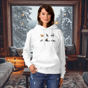 Grappige kattencommando's geïllustreerde trainings hoodie