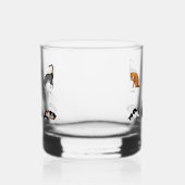 Grappige kattencommando's geïllustreerde trainings whisky glas (Links)