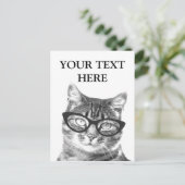 Grappige kattenfoto ansichtkaarten briefkaart (Staand voorkant)