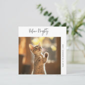 Grappige Kattenfoto Definieer Ondeugende Kersthond Feestdagenkaart (Staand voorkant)