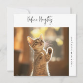 Grappige Kattenfoto Definieer Ondeugende Kersthond Feestdagenkaart (Voorkant)